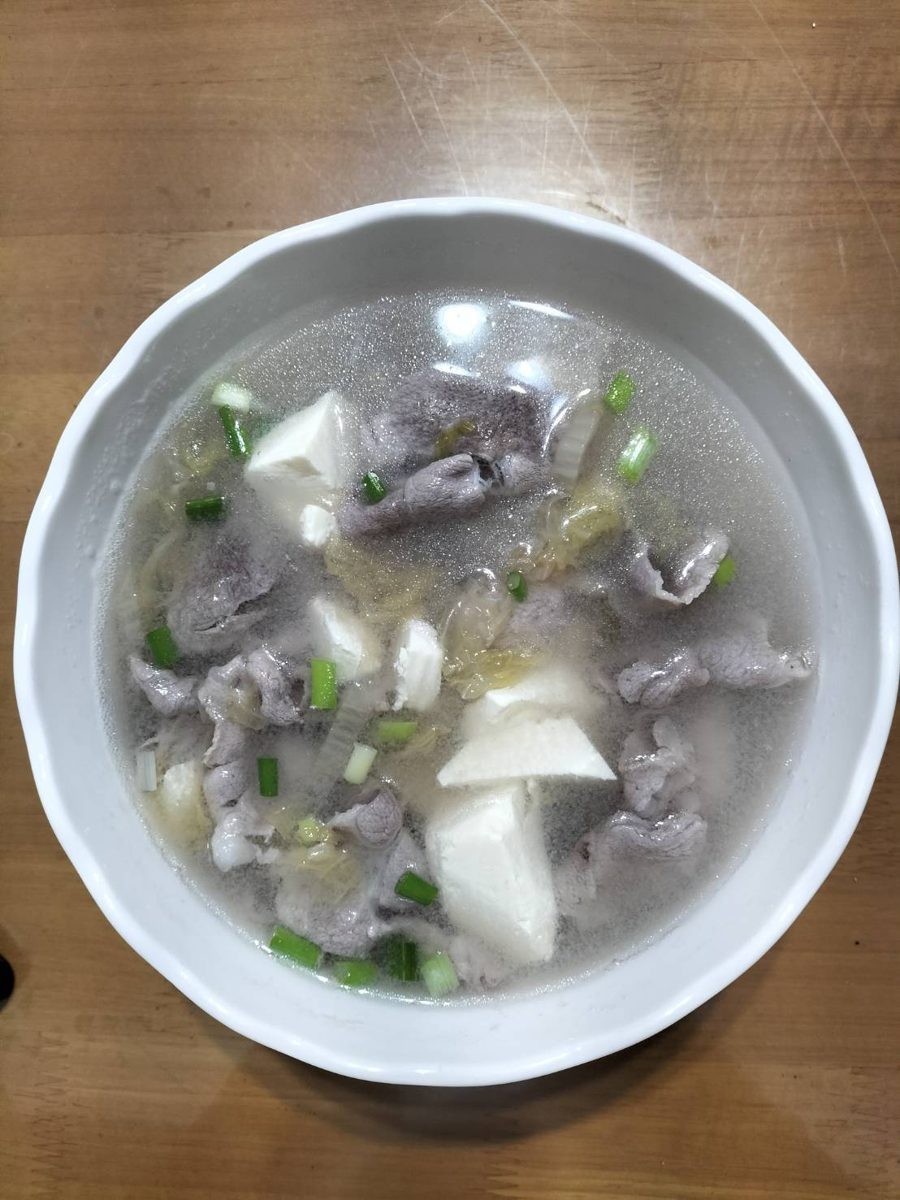 肉片豆腐湯
