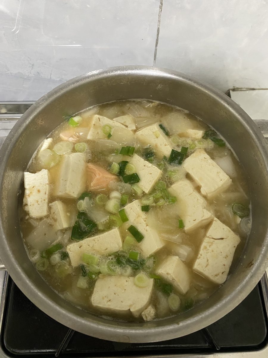鮭魚豆腐味噌湯