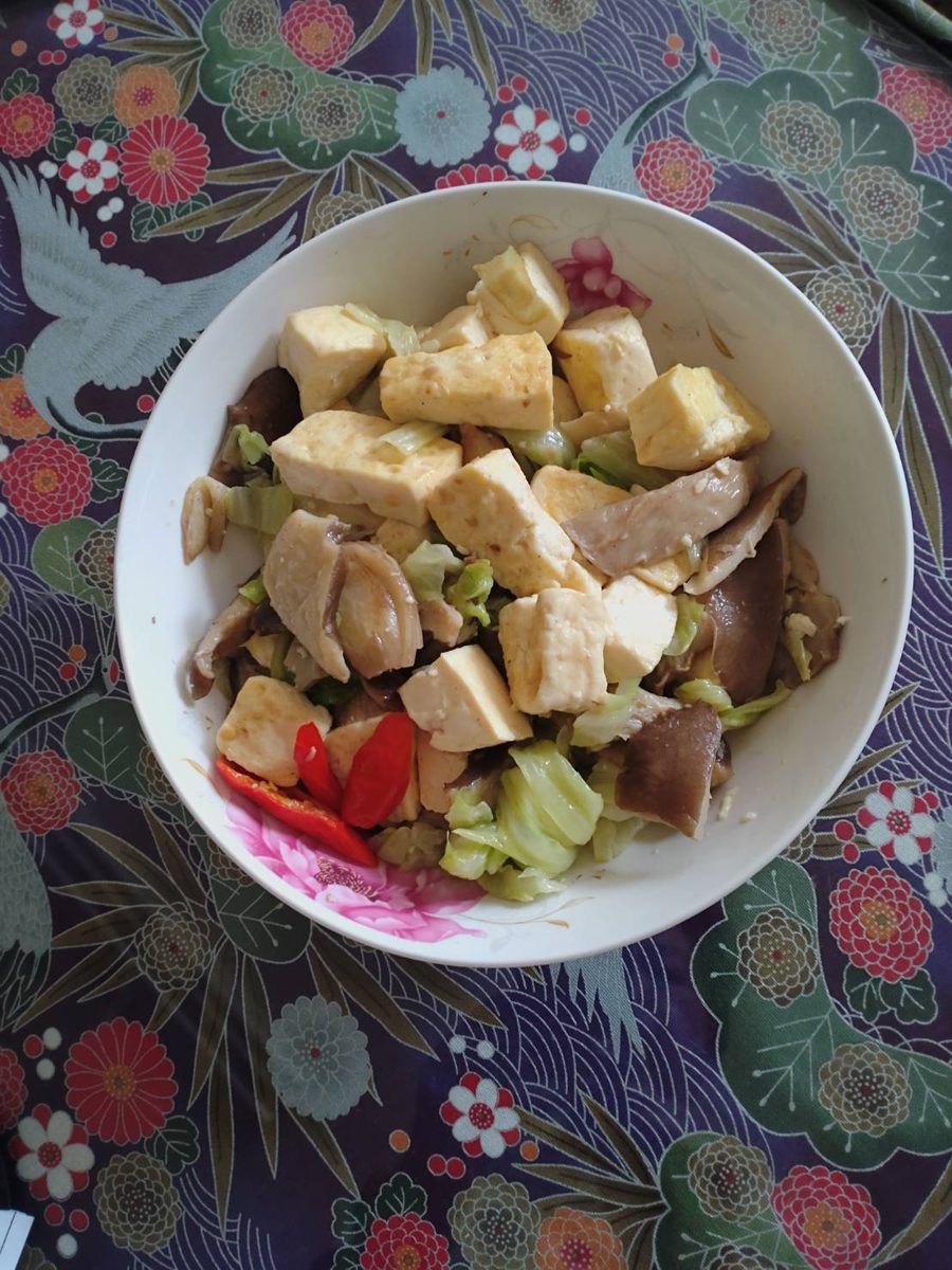 鮮菇高麗菜燒豆腐