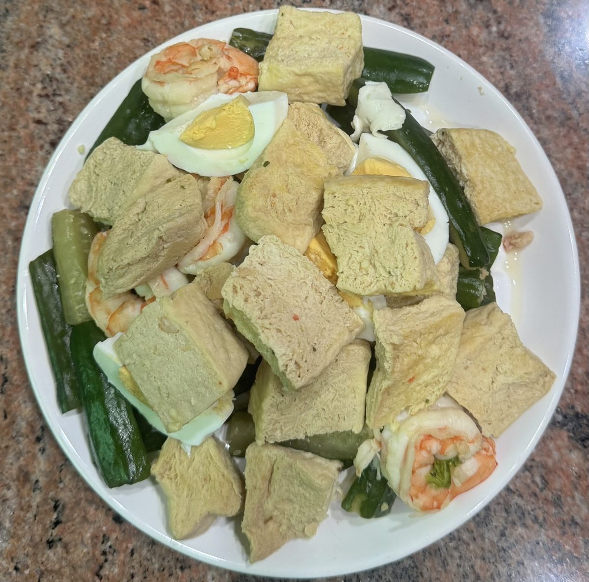 蝦仁豆腐蛋沙拉